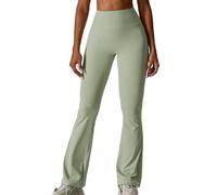 JPXJGT Mujer Push Up Pantalones Acampanados Cintura Alta Leggings para Yoga Fitness Casual Jogging Danza Trabajo (Size:XL,Color:verde)