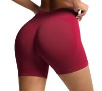 JPXJGT Mujer Shorts Correr Mallas Deporte Cortas Leggings para Fitness Yoga Workout(Size:2XL,Color:rojo)
