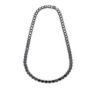 JPXXFM 0.1-1Carat Black Moissanite Tennis Necklace Sterling Silver Lab Grown Diamond Necklace for Men Tennis Chain Moissanite Round Cut Diamond Tennis Necklaces Women One Row Chain (6.5mm,19.69inch),