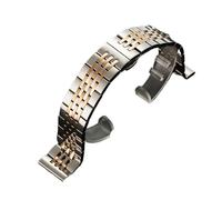 JPXXFM 1213141516171819202122 23 24mmSolid Steel Strap Flat/Cruved End Band Universal Bracelect