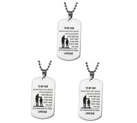 JPXXFM 2 piezas de acero inoxidable perro inspirador para mi hijo personalizado inicial una etiqueta colgante de letras