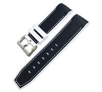 JPXXFM 23 mm de banda de reloj de goma natural de 23 mm para blancpain cincuenta brazas de silicona Strap pulsera de dos tonos de dos tonos pulseras de dos tonos