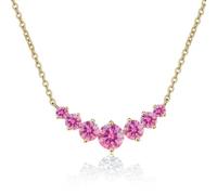 JPXXFM Accesorios de joyería, collar simple de moissanita de 2.8 quilates para mujer, corte redondo, color D, collar con colgante de diamante creado en laboratorio, perfecto para uso diario, fiestas