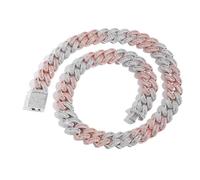 JPXXFM Accesorios de joyería de 15 mm de ancho, cadena sólida y gruesa de Miami para hombre, collar de eslabones cubanos extra brillante de hip hop, caja incluida decoraciones