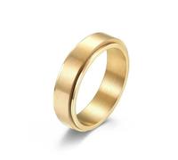 JPXXFM Anillo de acero inoxidable rotativo mate para que las parejas propongan el matrimonio; Anillo de acero de titanio para el dedo anillo de color arcoíris