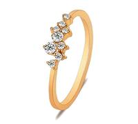 JPXXFM Anillos de cristal de rianas de tejido de moda para mujeres/color plateado anillo femenino joyas de fiesta romántica anillo de boda