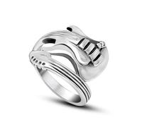 JPXXFM Anillos Hombres Anillos Mujeres Accesorios de moda Fashion Fashion Mens Anillo grabado Guitarra Punk Rock Rings For Men