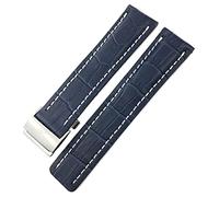 JPXXFM Banda de reloj 22 mm de 24 mm para ajuste para el arco de color plegable azul negro de primer nivel de color plegable.