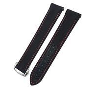 JPXXFM Bandas de vigilancia de 20 mm Bandas de reloj de cuero de cuero para Omega 300 AT150 Planet Ocean Nylon Watch Strap for Man Woman