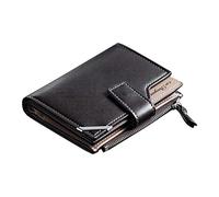 JPXXFM Billetera Delantera Delgada Billetera múltiple para Hombres Billetera de Hebilla Vertical múltiple para Hombres para Cordones (café, única Talla)