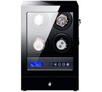 JPXXFM Black Automatic Watch Winder Box with LED Backlight Storage Drawer LCD Touch Screen Control Piano Paint Exterior Quiet Motor Beautiful Scenery, Color de la imagen, 9+2