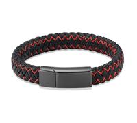 JPXXFM Brazalete de urna de joyas de cremación para cenizas para mujeres para hombres recuerdos de gemelo conmemorativo brazalete trenzado brazalete de cuero trenzado-18 cm