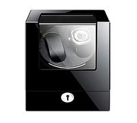 JPXXFM Caja para 2 relojes automáticos, adaptador exterior de pintura de piano de madera y almacenamiento silencioso alimentado por pilas, A, Estándar, Estándar