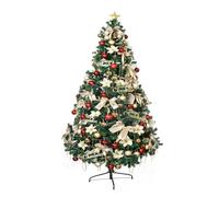 JPXXFM Christmas Tree Prelit, Artificial Christmas Tree, Easy Assembly, Decorations with Bows, Balls, Pine Cones, Christmas Flowers, Etc, Christmas Decor Indoor(4ft)