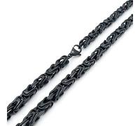 JPXXFM Collar de cadena bizana de acero inoxidable, collar de cadena para hombre, 45 cm a 80 cm, decoración