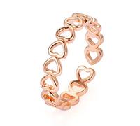 JPXXFM Color plateado de la forma de corazón hueco diseño de anillo abierto joyas de amor lindas para mujeres regalos de niña para niñas ajustables ajustables