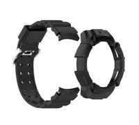 JPXXFM Correa de caja de silicona para Samsung Galaxy Watch 7 Fit Watch7 40 mm de 44 mm Caso protector de la banda Remon Band de la banda 2 en 1