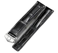 JPXXFM Correa de cuero de cocodrilo personalizada para un ajuste de cuero Autavia Carrera