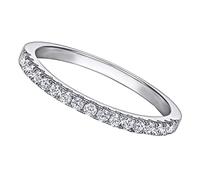 JPXXFM Damas Anillo de circón Anillo de plata para mujeres pulgar Girls Fashion Jewelry Accesorio S925