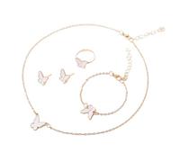 JPXXFM de 4 collares con colgante de mariposas y rizos eilla