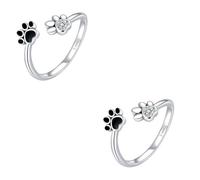 JPXXFM Día de San Valentín de plata esterlina su niña perros pata mujer mujer