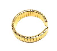 JPXXFM Elastic Stretch Expand Steel Band Universal Strap Silver Gold Bracelet