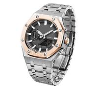 JPXXFM GA2100 Modelo Oak All Metal Bisel Strap Style Watch Bands para GA110SU-3A Mod Kit Accesorios con cubierta inferior