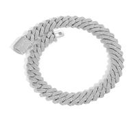 JPXXFM Jewelry Accessories - Collar de cadena para hombre, extra brillante, 20 mm de ancho, estilo hip hop, eslabones cubanos macizos y gruesos, incluye decoraciones