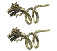 JPXXFM Joyería de aleación de forma de dragón anillo de colgante gótico elegante para entusiastas de la moda