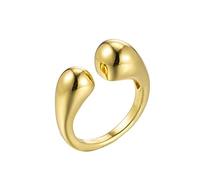 JPXXFM joyería para todos los partidos geométricos simples anillo inspirado hembra viento frío retro caída de agua irregular damas rin