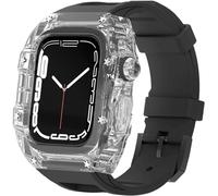 JPXXFM Kit de brazalete de reloj transparente para 49 mm, 45 mm, 44 mm, correa de reloj deportiva RM transparente, para iWatch Series 8/7/6/5/4//