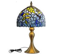 JPXXFM Lámpara de Mesa Glass Glass Wisteria Study Hotel Villa Table Decorativa de Mesa Luz de Dormitorio Junto al Dormitorio