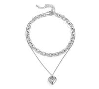 JPXXFM Layered Necklaces for Women, for Women Adjustable Cable Chain Necklace with Heart Pendant