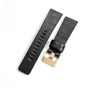 JPXXFM Leather Watchbands For Diesel Simple Plain Cowhide Coffee Watch Strap