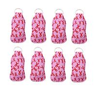 JPXXFM Llavero con Botella Recargable portátil, Funda Protectora de 30ml, Soporte de Mano de Viaje de 8 Uds. Adecuado para artículos de tocador y Manos