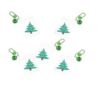 JPXXFM LLavero de árbol de Navidad creativo, cascabel, colgante de árbol de Navidad para mochilas, recuerdos de fiesta y llavero con tirador de cremallera, 5 uds.