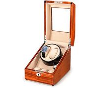 JPXXFM Mira la caja de la bobinadora para 2 3 reloj automático Relojes de madera maciza Soporte de la caja de almacenamiento USB Accesorios de regalos de Motor Silent Motor for Men Women