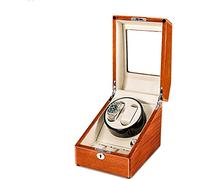 JPXXFM Mira la caja de la bobinadora para 2 3 reloj automático Relojes de madera maciza Soporte de la caja de almacenamiento USB Accesorios de regalos de Motor Silent Motor for Men Women