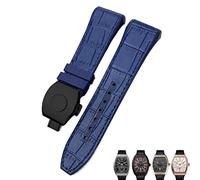 JPXXFM Para la banda de reloj Franck Muller Band de 28 mm Cow Watch Watch Strap Bandas de reloj de hebilla plegable de goma para hombres Pulseras para hombres