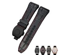 JPXXFM Para la banda de reloj Franck Muller Band de 28 mm Cow Watch Watch Strap Bandas de reloj de hebilla plegable de goma para hombres Pulseras para hombres