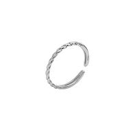 JPXXFM Rings Women, Ssterling Silver Silver Ring para mujeres Twist brillantes Simple Ajustable Nudillo abierto Tail anillo Joyería de la articulación para damas Regalo de San Valentín de la boda