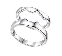 JPXXFM Set de anillo de pareja único de 2 piezas con elegantes decoraciones románticas de joyas de joyería para amantes