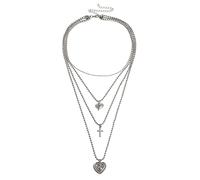 JPXXFM Strand for Women, Necklace Chain for Women Adjustable Beaded Chain Necklace with Heart and Cross