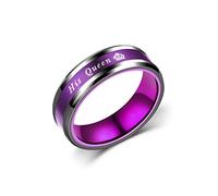 JPXXFM Una nueva pareja suena a su rey su reina acero inoxidable para mujeres corona corona aniversario aniversario aniversario joyería de anillo