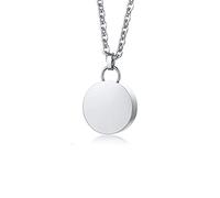 JPXXFM Urnas de collar de recuerdo para cenizas humanas, collar de cenizas para hombres colgante de acero inoxidable