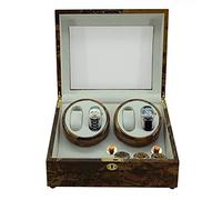 JPXXFM Watch Winder Automatic Watch Winder, 4+6 Watches Rotate Box 5 Modes Handmade Gift - for 10 Watches Storage Boxes,A Watch Winder