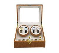 JPXXFM Watch Winder Automatic Watch Winder, 4+6 Watches Rotate Box 5 Modes Handmade Gift - for 10 Watches Storage Boxes,A Watch Winder
