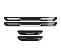 JPYDFI 4 Piezas Protector de Umbral de Puerta de Coche para Smart Fortwo Coupe 1998-2006, Acero Inoxidable Protector Umbral Puerta Coche,Black