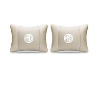 JPYDFI Reposacabezas Asiento de Coche para MG MG3 / MG4 EV / MG5 / MG6 / MG HS/MG, Almohada Cuello del Coche Coche Cojín Reposacabezas,Beige- 2*Lumbar Support