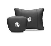 JPYDFI Reposacabezas Asiento de Coche para MG MG4 MG5 ZS HS EZS EHS EV 2023 2022, Almohada Cuello del Coche Coche Cojín Reposacabezas,Black- 1*headrest + 1*Lumbar Support